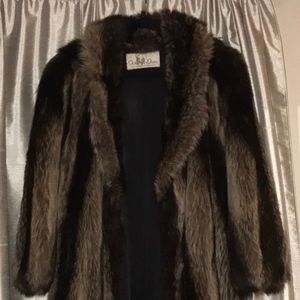 Genuine fox fur coat